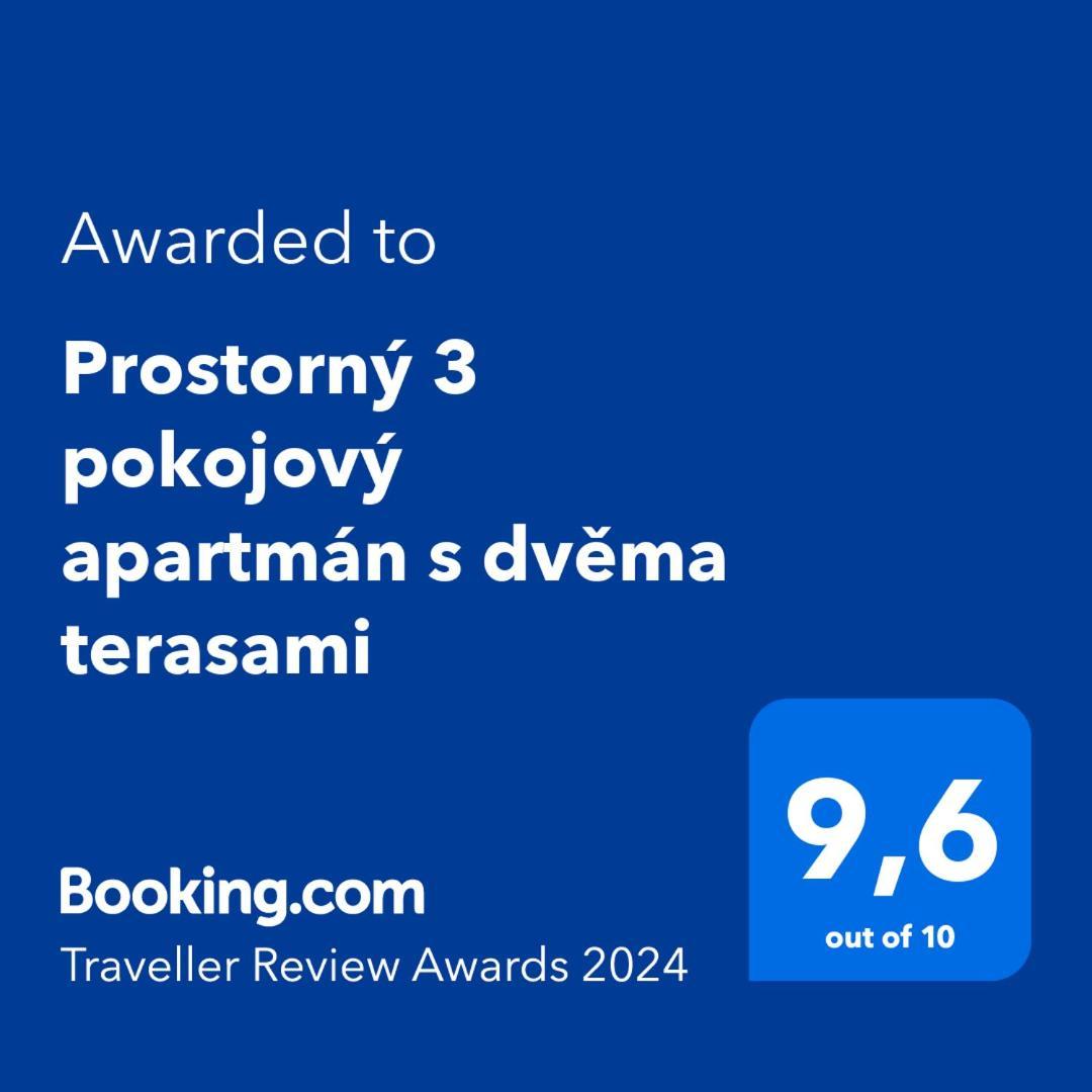 Prostorny 3 Pokojovy Apartman S Dvema Terasami Prag Exterior foto